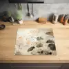 Bloemen - Japandi - Wabi sabi Inductie beschermer vinyl 3mm middel -sfeer5