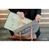 Wereldkaart - Realistisch - Kaart laptophoes neopreen klein -tas