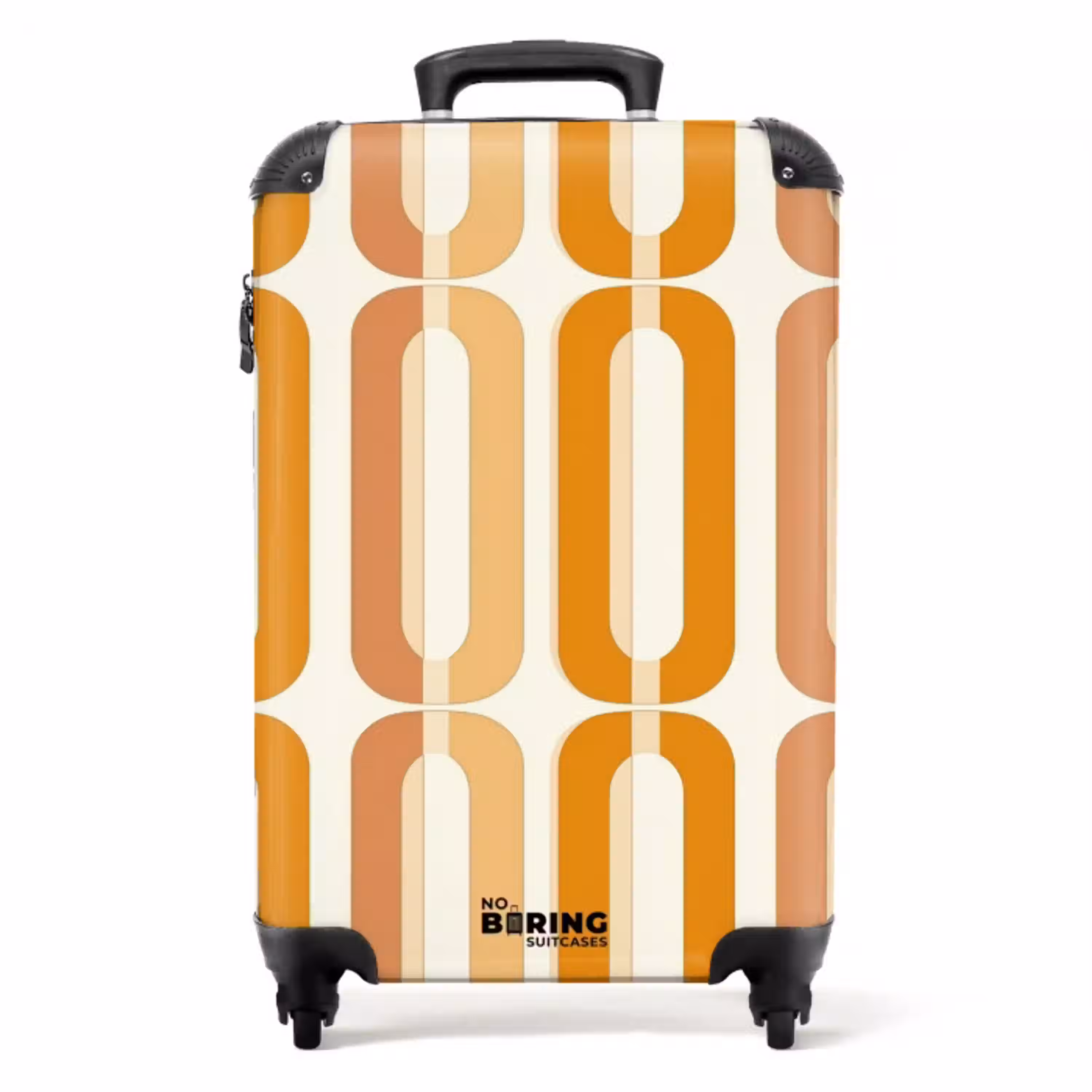 U-vorm - Retro - Oranje NBS - Handbagage koffer - Volwassenen Unisex middel -productfoto_recht