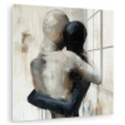 Abstract - Liefde - Zwart wit - Modern plexiglas 5mm klein -zzzproduct_nieuw