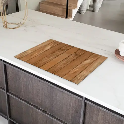 Hout - Naturel - Planken - Structuur Inductie beschermer vinyl 3mm klein -sfeer8