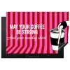 Roze - Strepen - Koffie - Maandag Inductie beschermer vinyl 3mm klein -3d