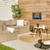 Boom - Levensboom - Blauw - Goud tuinposter los doek klein -sfeer4