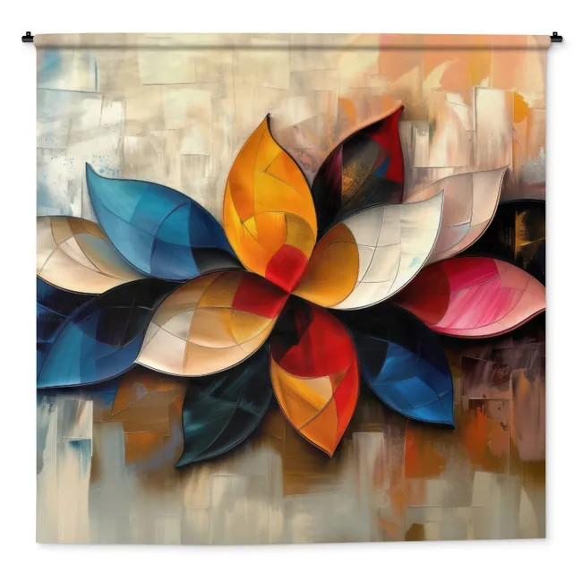 Wandkleed - Bloem - Abstract - Kleurrijk - Bladeren