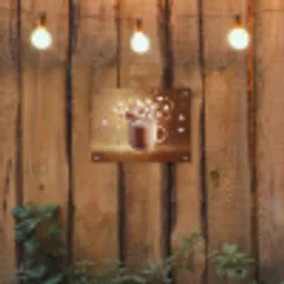 Chocomelk - Drinken - Warm - Bruin tuinposter los doek klein -sfeer1