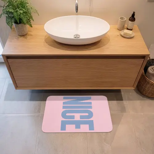 Nice - Paars - Roze Badmat klein -sfeer1