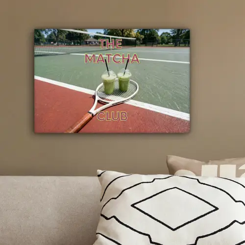 Matcha Club - Tennis - Matcha canvas 2cm klein -sfeer3