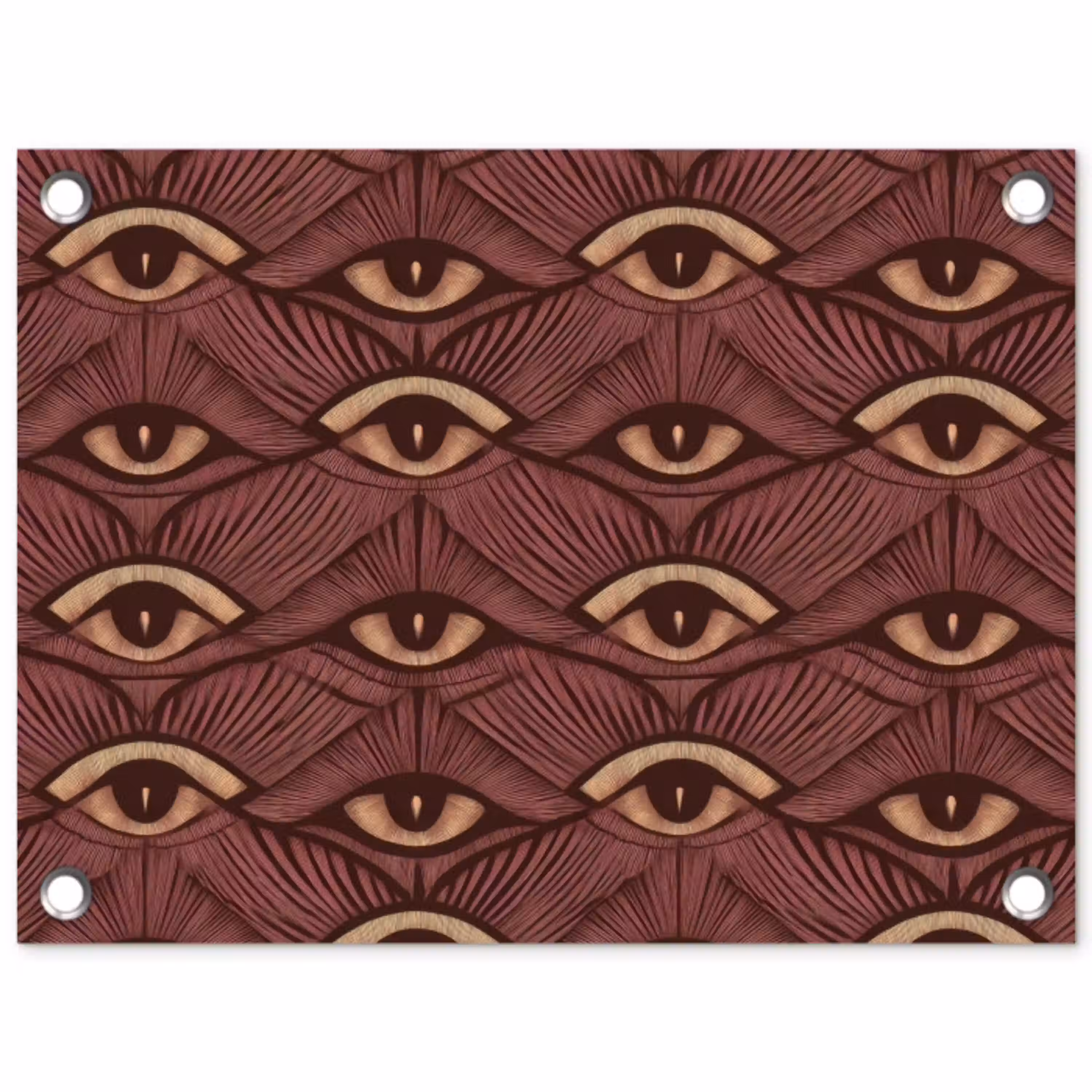 Mystiek - Ogen - Bruin tuinposter los doek klein 239 -3d