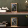 Portret - Paard - Zwart Light Box met kabel (Tafellamp) klein -sfeer3