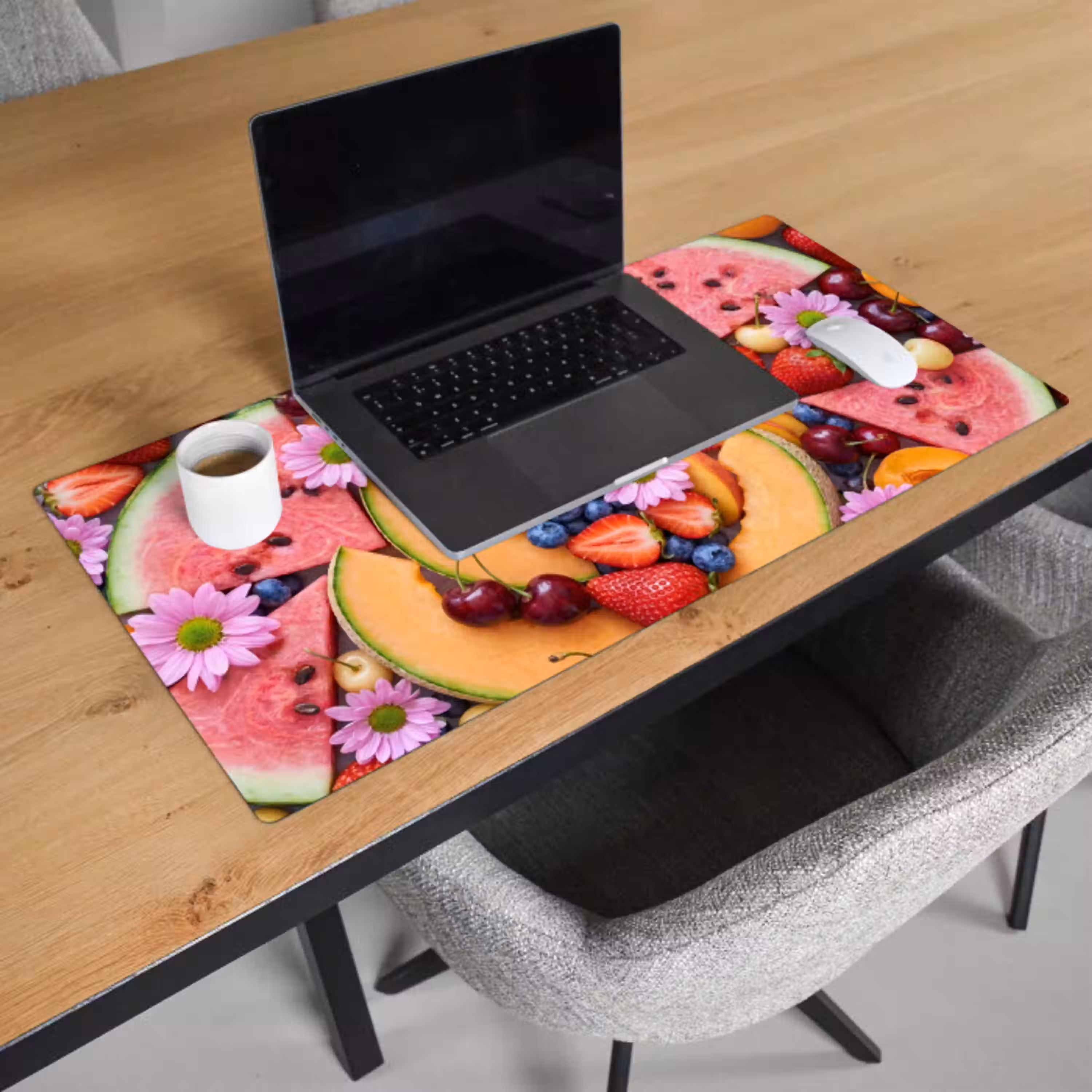 Eten - Fruit - Zomer - Kleurrijk Muismat XXL klein -sfeer1