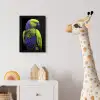 Papegaai - Veren - Opvallend - Groen fotolijst zwart zonder passe partout klein -usfeer4_kinderkamer