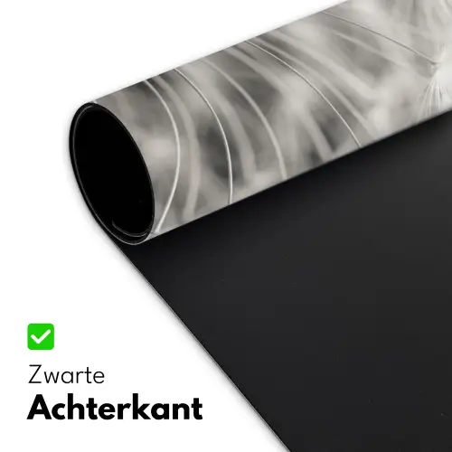 Paardenbloem - Zwart - Wit Muismat XXL klein -sfeer2