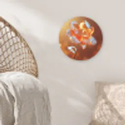 Glazen - Bloem - Zonlicht Wandcirkel kunststof plaat 5mm dik klein -sfeer5