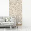Zebra - Patroon - Beige fotobehang vinyl groot 64 -woonkamer