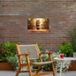 Dessert - Chocolade - Zoet - Eten Tuinposter op houten frame 2 cm dik klein -sfeer3