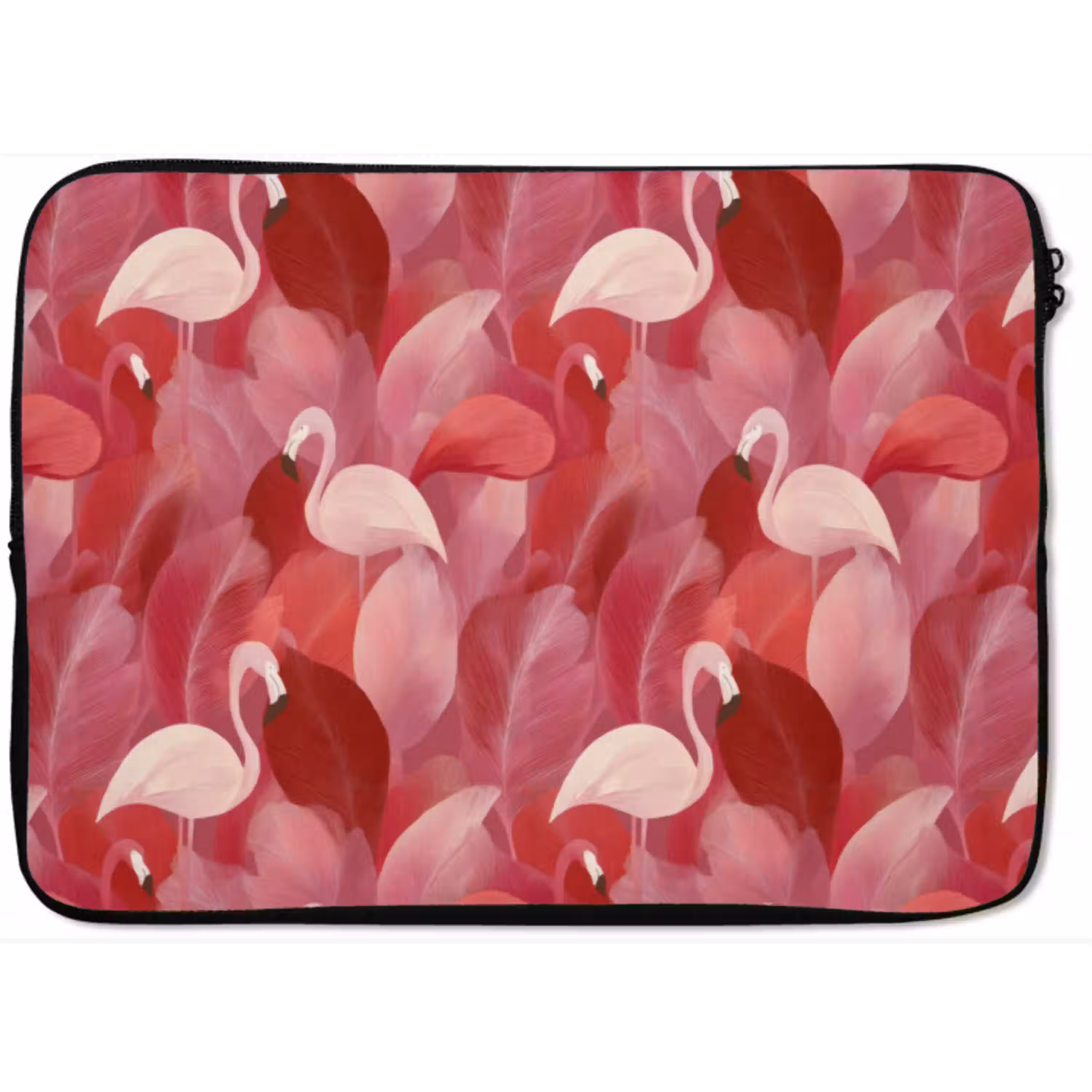 Flamingo - Botanisch - Elegant - Roze - Rood laptophoes neopreen klein 279 -zkaufland3dotto