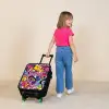 Girly graffiti Kinderkoffer - Zwart klein -sfeer1