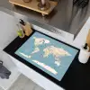 Wereldkaart - Oceaan - Realistisch - Blauw Inductie beschemer met haakjes klein -sfeer1