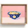 Noodles - Kom - Blauw - Illustratie Dienblad Rechthoek middel -z3d_shopping