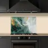 Groen - Modern - Marmer - Abstract keuken achterwand spatscherm klein -sfeer1