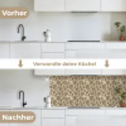 Giraf - Patroon - Beige - Bruin keuken achterwand 2 middel 871 -voor-na_DE