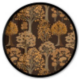 Bomen - Patroon - Bruin Fotolijst rond zonder passe partout klein 856 -3d
