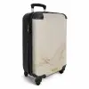 Minimal - Licht beige met gouden strepen NBS - Handbagage koffer - Unisex middel -productfoto_3d