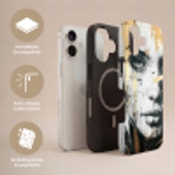 Portret - Vrouw - Penseelstreken - Goud Toughcase MagSafe Apple iPhone 17 klein -USP_Lagen_DE