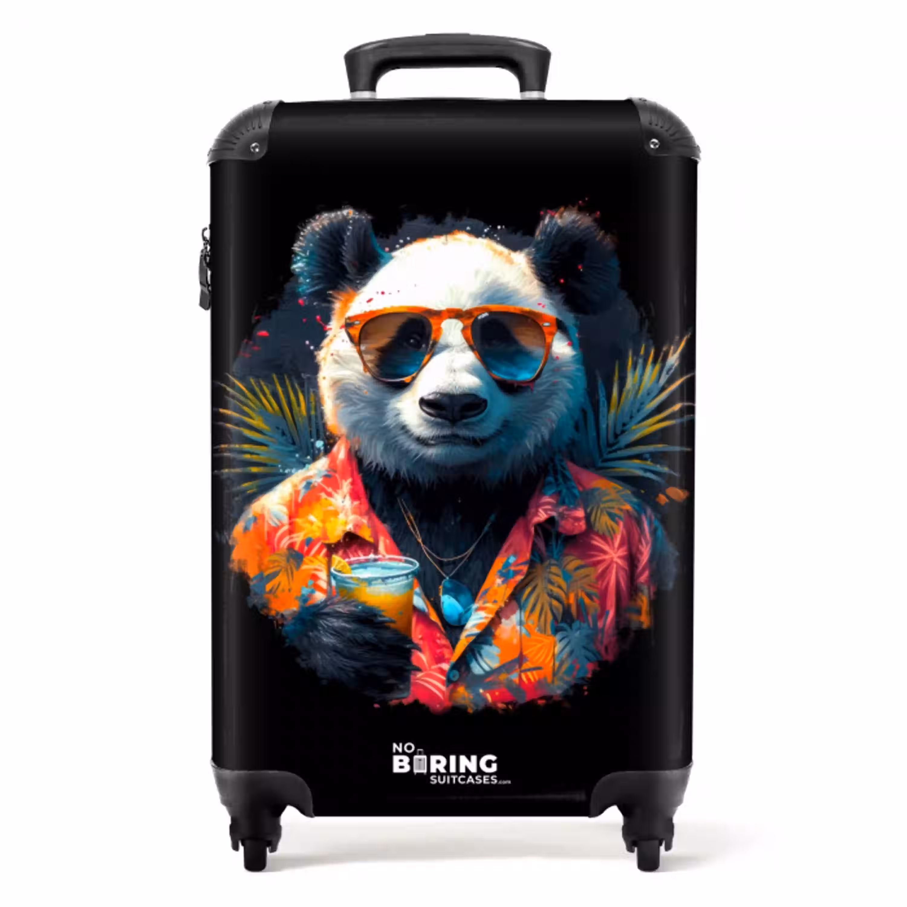 Panda als tropische straatkunst NBS - Handbagage koffer - Unisex middel -productfoto_recht