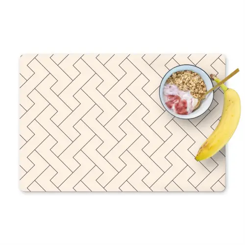 Beige - Zigzag - Patroon Placemat vinyl groot 368 -zzzproduct_Kitchenyeah-website