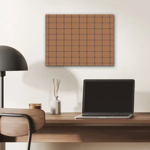 Plaid - Patroon - Vierkant - Bruin PET vilt klein 837 -sfeer5
