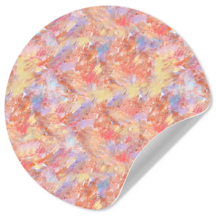 Abstract - Multi - Kleur - Verf Wandcirkel behangsticker klein 186 -3d