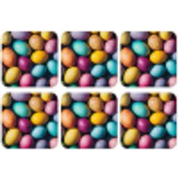 Kleurrijk - Paaseitjes - Spetters onderzetter kurk middel -zkaufland3dotto