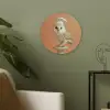 Kerkuil - Koksmuts - Oranje - Vogel Akoestische PET Vilt - Rond klein -sfeer2
