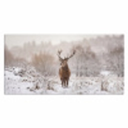Edelhert - Bos - Sneeuw - Winter - Majestueus Muismat XXL klein -3d_leeg
