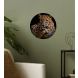 Wilde dieren - Panter - Portret - Zwart - Dieren Wandcirkel behangsticker klein -sfeer2