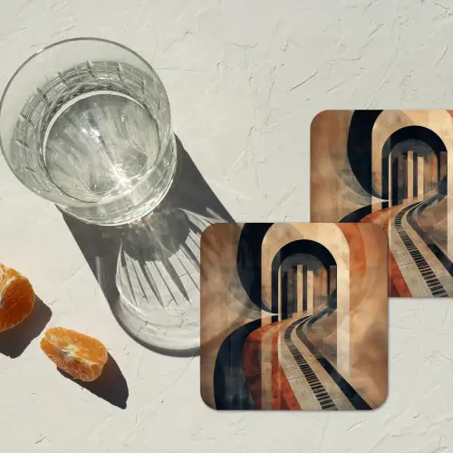 Piano - Toetsen - Abstract onderzetter kurk middel -sfeer4