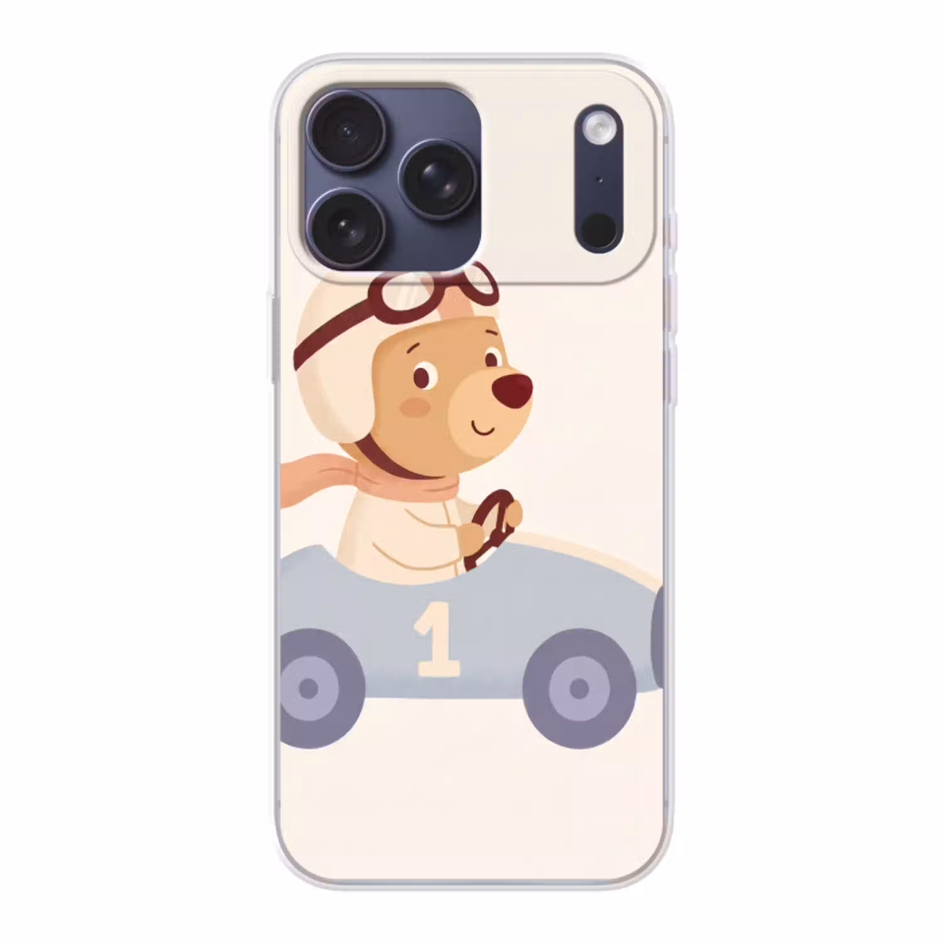 Beer - Auto - Kinderkamer - Cartoon - Speels Telefoonhoesje iPhone 17 Pro Max klein -3d