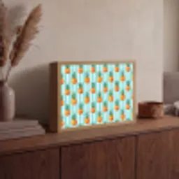 Ananas - Strepen - Groen Light Box met batterij (Wandlamp) middel 907 -sfeer2