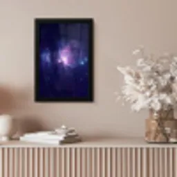 Ruimte - Sterren - Kleurrijk fotolijst zwart zonder passe partout klein -sfeer5
