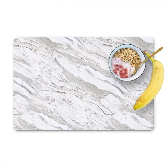 Marmer - Wit - Grijsgroen Placemat vinyl groot 368 -zzzproduct_Kitchenyeah-website
