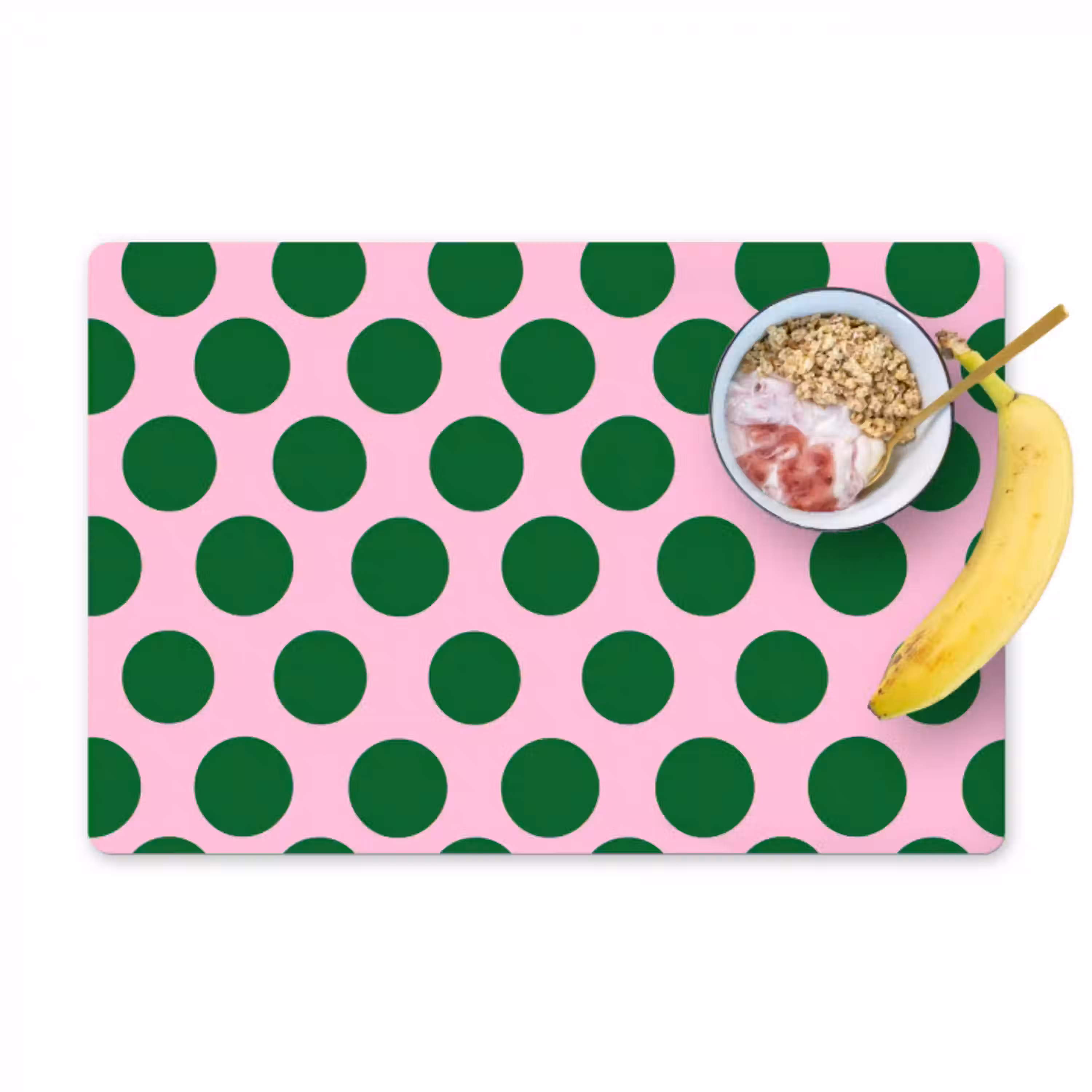 Polkadots - Patroon - Groen Placemat vinyl groot 368 -zzzproduct_Kitchenyeah-website