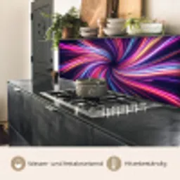 Abstract - Swirl - Futuristic - Neon keuken achterwand 2 middel -usp_DE