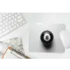 Biljartbal - Getal - Acht - Wit muismat rubber klein -witbureau