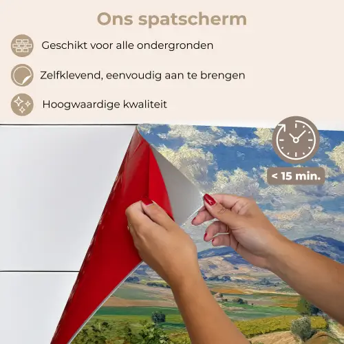 Mensen - Wandelen - Zandpad - Velden keuken achterwand spatscherm klein -spatscherm_NL