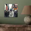 Stad - Mensen - Astronaut - Wit aluminium wit klein -sfeer2