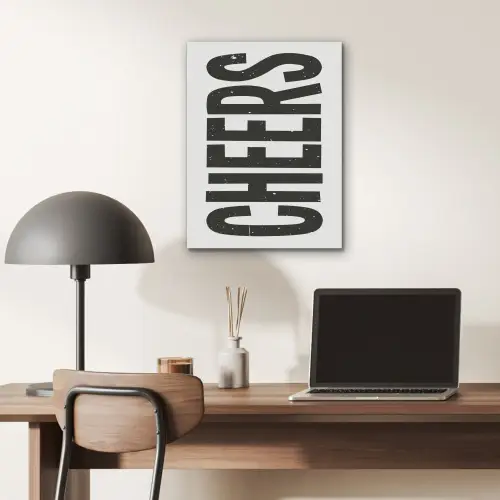 Retro - Cheers - Zwart - Decoratie PET vilt klein -sfeer5