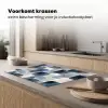 Patroon - Blauw - Vierkanten Inductie beschermer vinyl 3mm klein -sfeer1