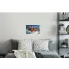 Kerstman - Rendier - Kerst - Sneeuw Muursticker klein -slaapkamer