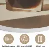 Glas - Ijskoffie - Schaduw - Bruin Akoestische PET Vilt - Rond klein -closeup_NL